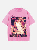 Mariah Carey Print Round Neck T-shirt