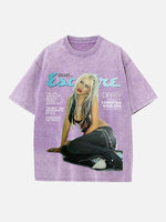 Christina Aguilera Print Round Neck T-shirt