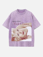 Christina Aguilera Print Round Neck T-shirt