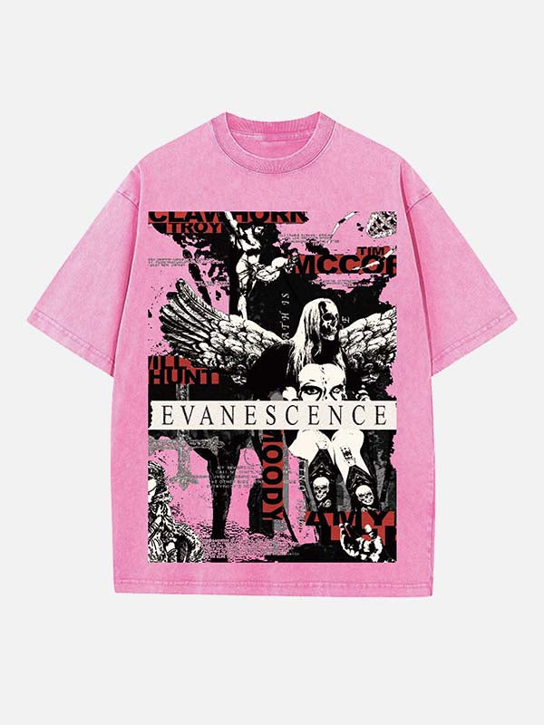 Evanescence Print Round Neck T-shirt