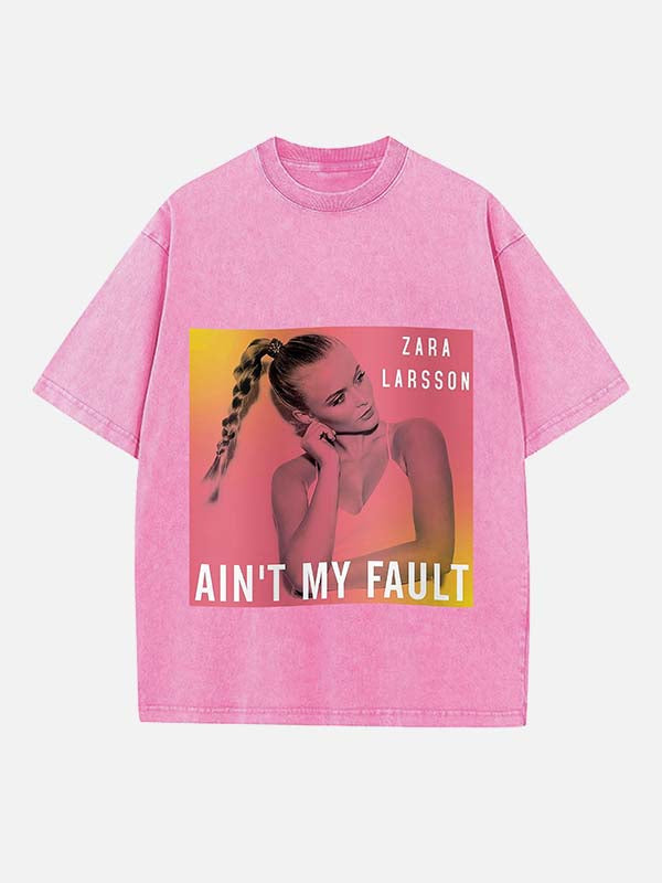Zara Larsson Print Round Neck T-shirt
