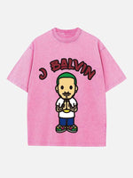 J Balvin Print Round Neck T-shirt