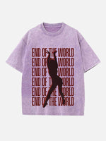 Miley Cyrus Print Round Neck T-shirt