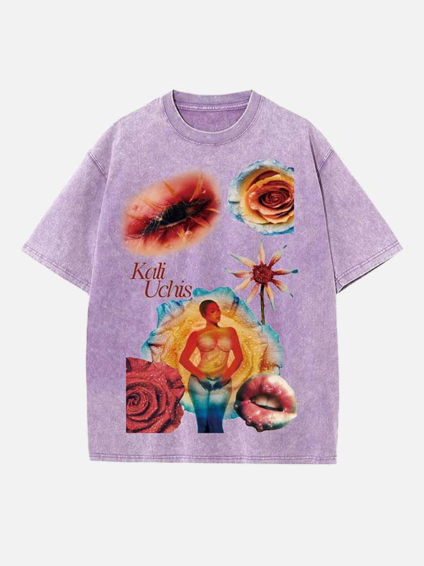 Kali Uchis Print Round Neck T-shirt