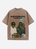 Kendrick Lamar Print Round Neck T-shirt