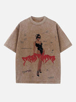 Rosalía Print Round Neck T-shirt