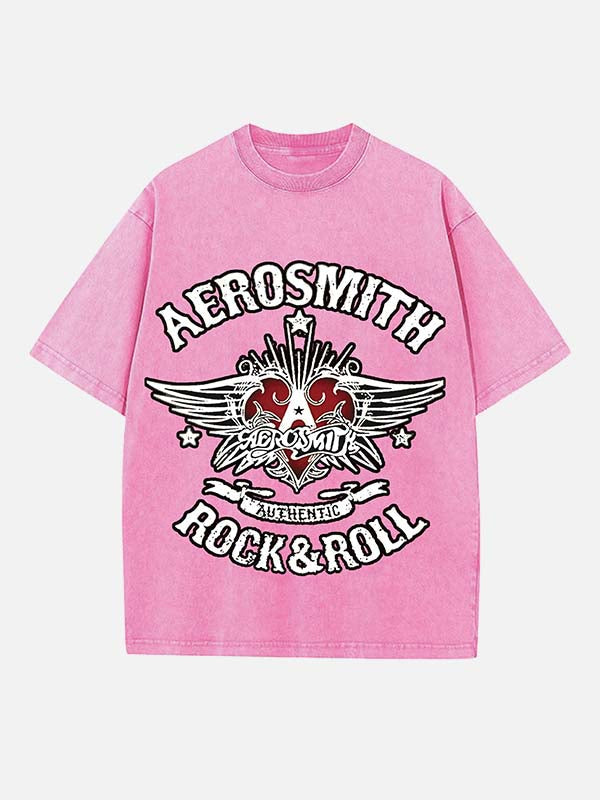 Aerosmith Print Round Neck T-shirt