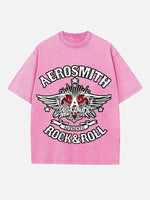 Aerosmith Print Round Neck T-shirt