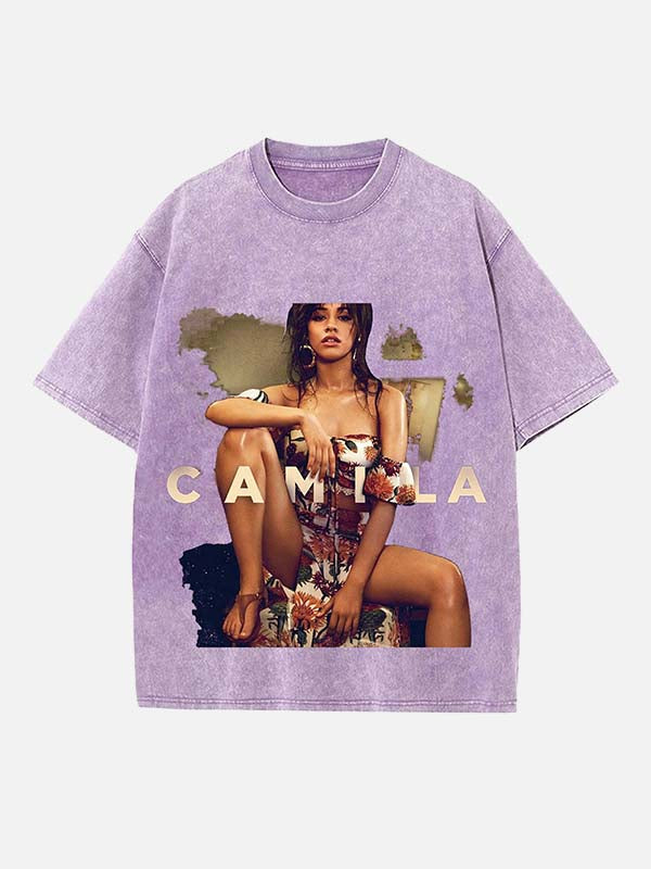 Camila Cabello Print Round Neck T-shirt