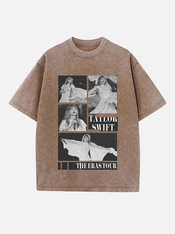Taylor Swift Print Round Neck T-shirt