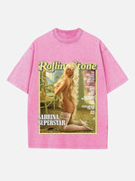 Sabrina Carpenter Print Round Neck T-shirt