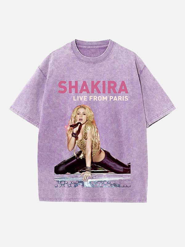 Shakira Print Round Neck T-shirt
