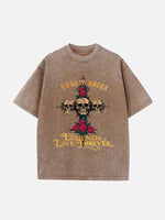 GUNS N' ROSES Print Round Neck T-shirt