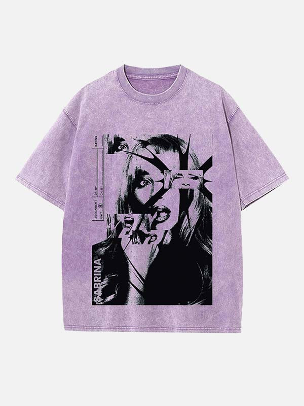 Sabrina Carpenter Print Round Neck T-shirt