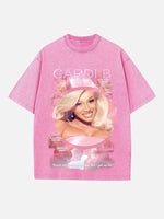 Cardi B Print Round Neck T-shirt