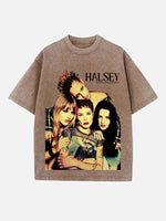 Halsey Print Round Neck T-shirt