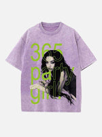 Charli xcx Print Round Neck T-shirt
