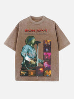 Bon Jovi Print Round Neck T-shirt