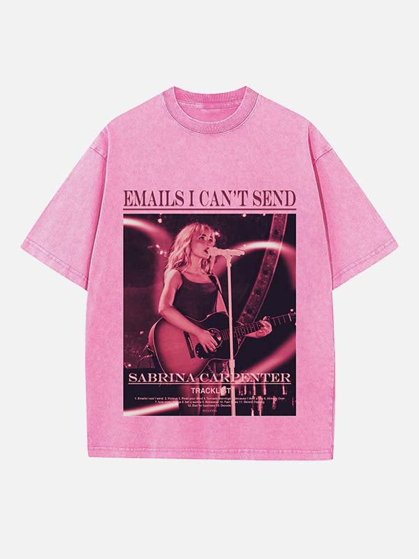 Sabrina Carpenter Print Round Neck T-shirt