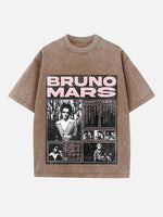 Bruno Mars Print Round Neck T-shirt