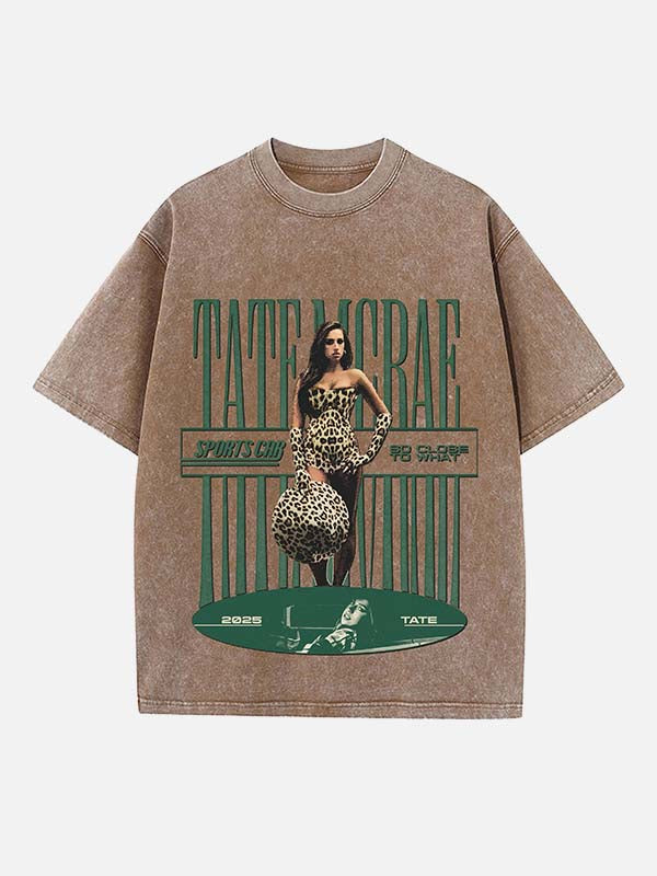 Tate McRae Print Round Neck T-shirt