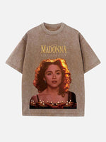 Madonna Print Round Neck T-shirt