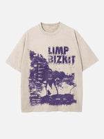 Limp Bizkit Print Round Neck T-shirt