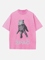 2Pac Print Round Neck T-shirt