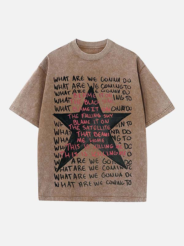 Radiohead Print Round Neck T-shirt