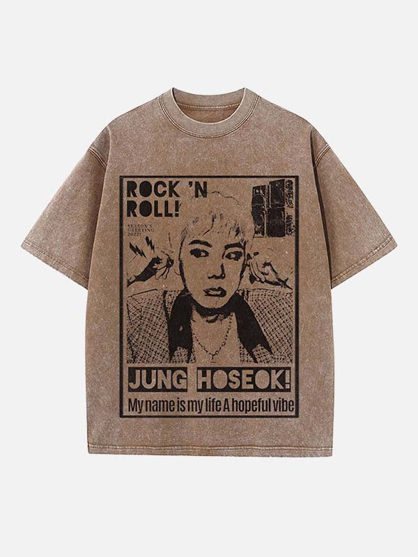 BTS Print Round Neck T-shirt