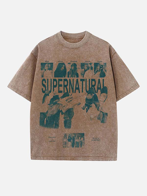 NewJeans Print Round Neck T-shirt