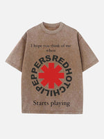 Red Hot Chili Peppers Print Round Neck T-shirt