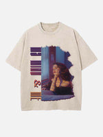 Selena Gomez Print Round Neck T-shirt