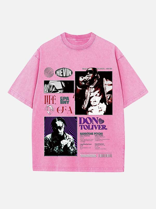 Don Toliver Print Round Neck T-shirt