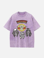 GUNS N' ROSES Print Round Neck T-shirt