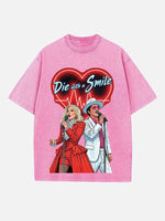 Lady Gaga & Bruno Mars Print Round Neck T-shirt