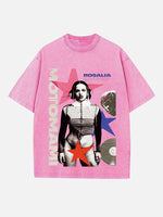Rosalía Print Round Neck T-shirt