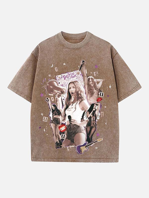 Olivia Rodrigo Print Round Neck T-shirt