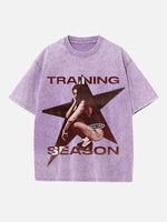 Dua Lipa Print Round Neck T-shirt