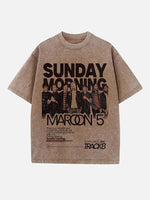 Maroon 5 Print Round Neck T-shirt
