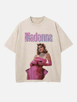 Madonna Print Round Neck T-shirt