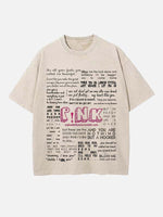 P!nk Print Round Neck T-shirt