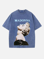 Madonna Print Round Neck T-shirt