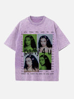 Charli xcx Print Round Neck T-shirt