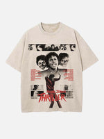Michael Jackson Print Round Neck T-shirt