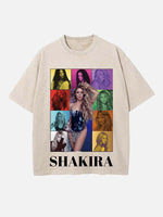Shakira Print Round Neck T-shirt