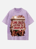 Coldplay Print Round Neck T-shirt