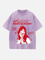 Taylor Swift Print Round Neck T-shirt