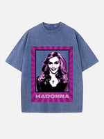 Madonna Print Round Neck T-shirt