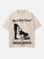 Sabrina Carpenter Print Round Neck T-shirt